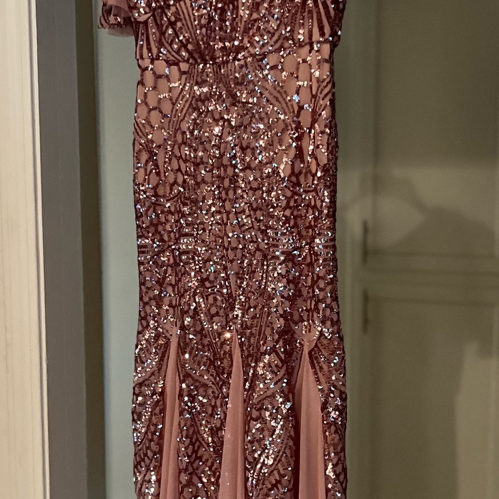Sparkling Sequin Gown in Rose Gold